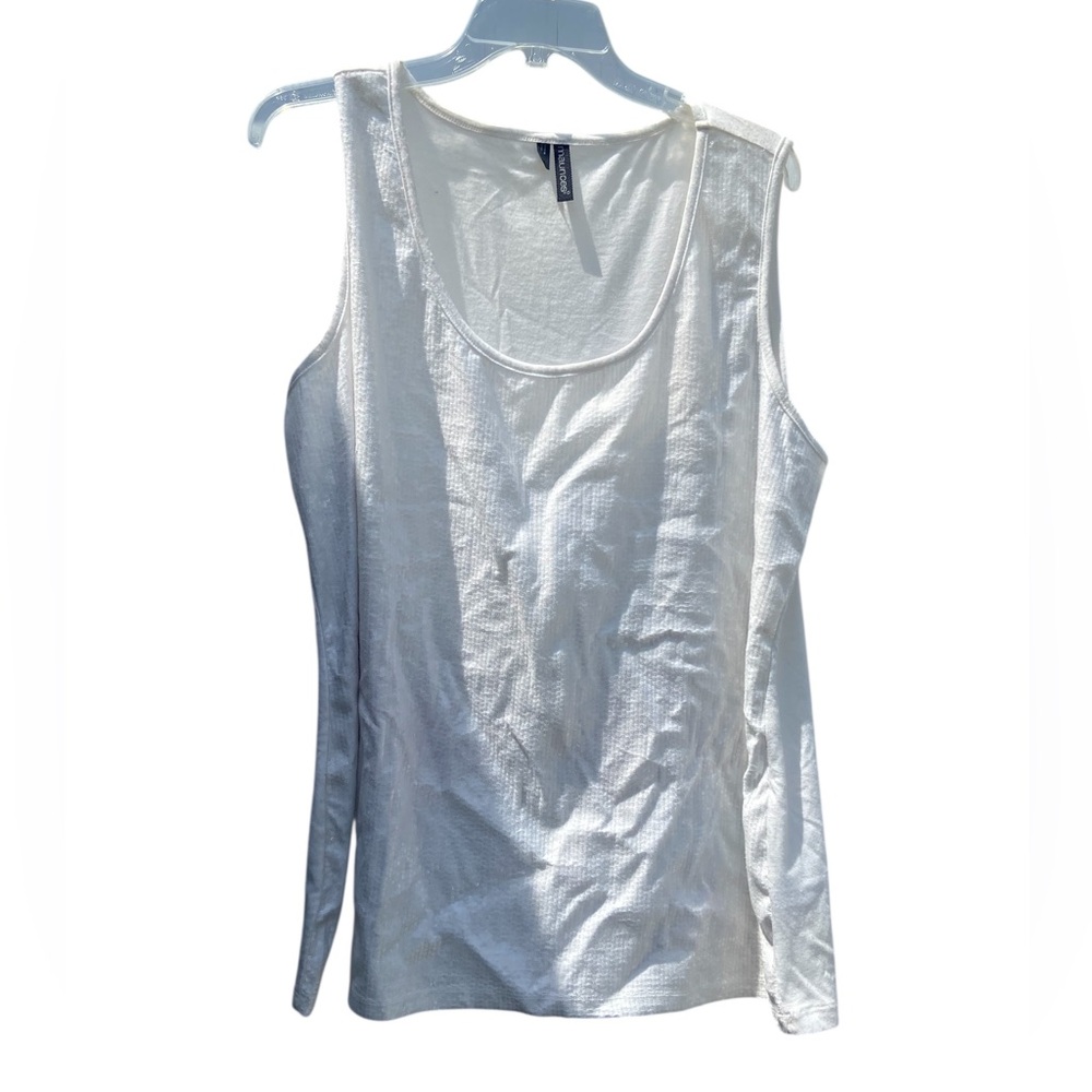 Maurices White sequin front Sleeveless Tank Top women’s size 3 2X us equivalent